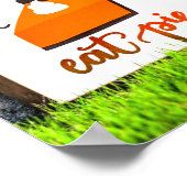 Geef Bedankt en eet Thanksgiving uit Poster (Hoek)