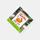 Geef Bedankt en eet Thanksgiving uit Servet (Hoek)