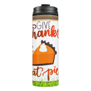 Geef Bedankt en eet Thanksgiving uit Thermosbeker