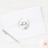 Geef Bedankt Greenery Wreater Thanksgiving Dinner Ronde Sticker (Envelop)
