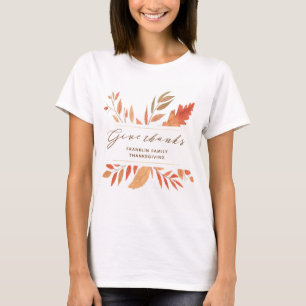 Geef Bedankt Herfst Herfst bladeren Thanksgiving T-shirt