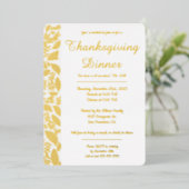 Geef bedankt Herfstbladeren Folie Uitnodiging (Staand Voorkant)