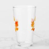 Geef Bedankt Herfstbladeren Thanksgiving Glas (Links)