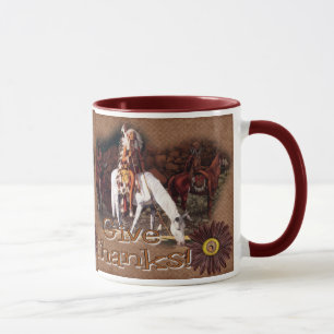 Geef bedankt indiaanse koffie-mok mok