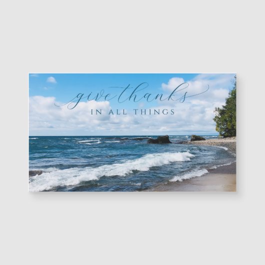 Geef Bedankt Inspirerend Beach Fotografie Magnet (Voorkant)