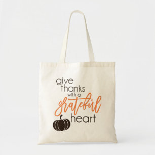 Geef Bedankt met een grateful hartslag Tote Bag