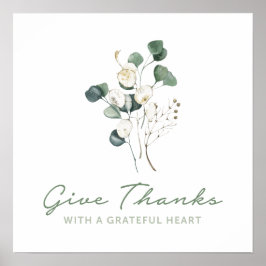 Geef Bedankt met een Grateful Heart, een Hymnal Pr Poster