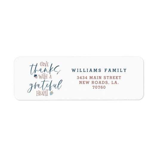 Geef Bedankt met een Grateful Heart Label (Voorkant)