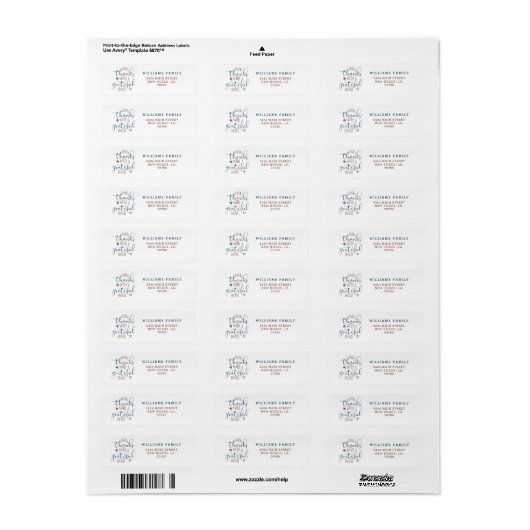 Geef Bedankt met een schitterend hart Etiket (Full Sheet)