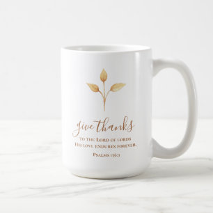 Geef Bedankt minimalistische Waterverf Thanksgivin Koffiemok