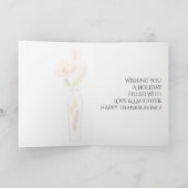 Geef Bedankt... Moderne aanjager en Vase Thanksgiv Feestdagen Kaart (Binnen)