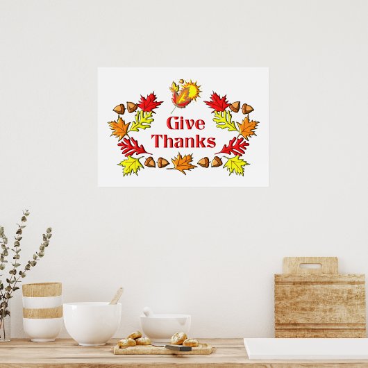 GEEF BEDANKT POSTER (Keuken)