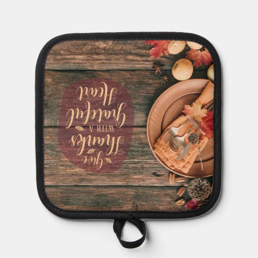 Geef Bedankt Pot Holder Pannenlap (Voorkant)