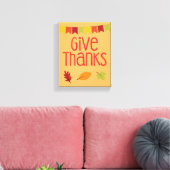 Geef Bedankt Thanksgiving Canvas Print (Insitu (Woonkamer))