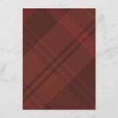 Geef bedankt Thanksgiving diner herfst plaid Menu (Achterkant)