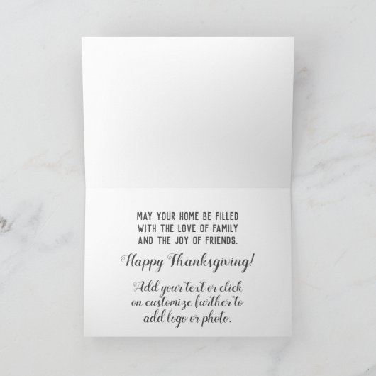 Geef Bedankt Thanksgiving Kaart (Binnen)