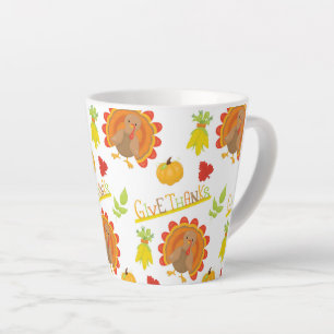 GEEF BEDANKT THANKSGIVING KALKOENEN & POMPOENEN LATTE MOK