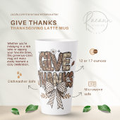 "Geef Bedankt" Thanksgiving Latte Mok