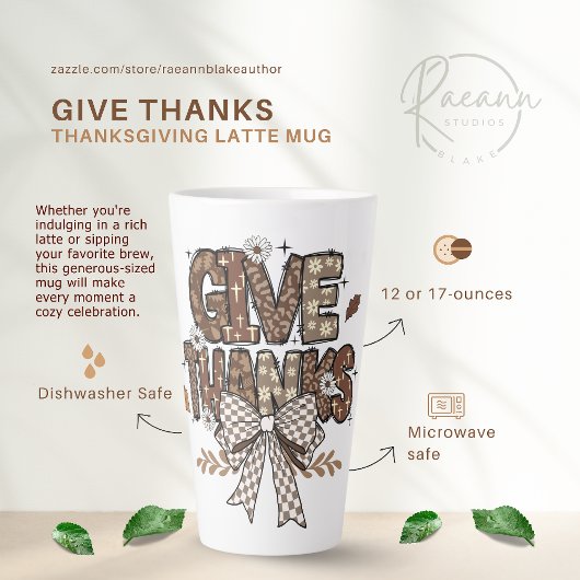 "Geef Bedankt" Thanksgiving Latte Mok