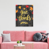 Geef Bedankt, Thanksgiving muurkunst Canvas Afdruk (Insitu (Woonkamer))