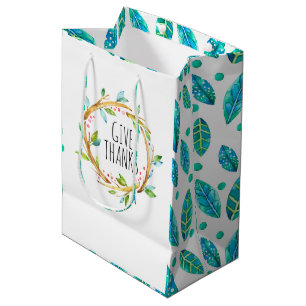 Geef bedankt typografie rustige adem medium cadeauzakje