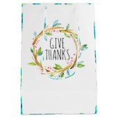 Geef bedankt typografie rustige adem medium cadeauzakje (Achterkant)