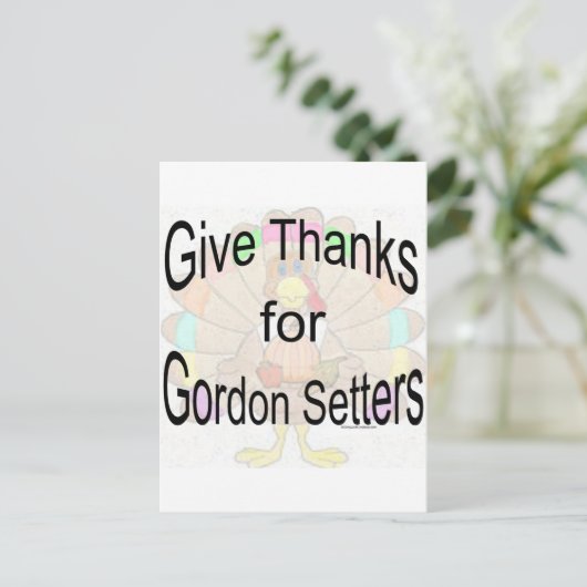 Geef Bedankt voor Gordon Setters Briefkaart (Staand voorkant)