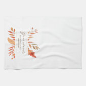 Geef Bedankt Waterverf Herfst Foliage Thanksgiving Theedoek (Horizontaal)