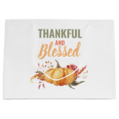 Geef Bedankt Waterverf Pompoen Thanksgiving Groot Groot Cadeauzakje (Voorkant)