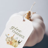 Geef Bedankt Waterverf Pumpkin Cadeaulabel