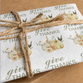 Geef Bedankt Waterverf Pumpkin Cadeaupapier