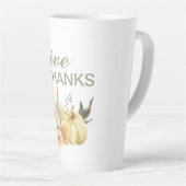 Geef Bedankt Waterverf Pumpkin Latte Mok (Rechterhoek)