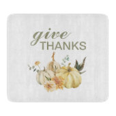 Geef Bedankt Waterverf Pumpkin Snijplank (Voorkant)