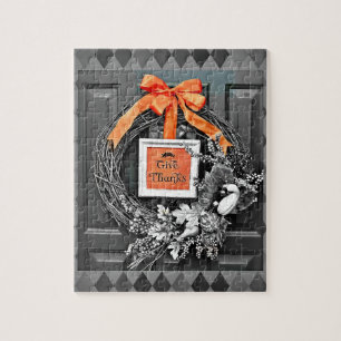 Geef Bedankt Wreath Legpuzzel