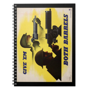 Geef beide lopen, WW2 Militairen & Fabrieksarbeide Notitieboek