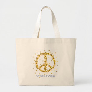 Geef bijen een kans grote tote bag