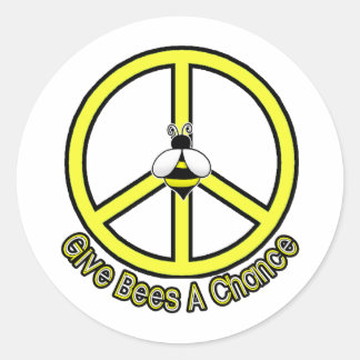 Geef bijen een kans ronde sticker