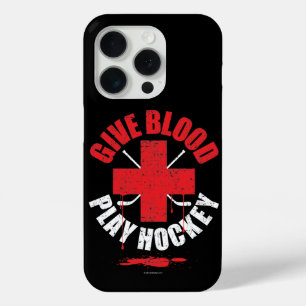 Geef bloed. Play Hockey. iPhone case