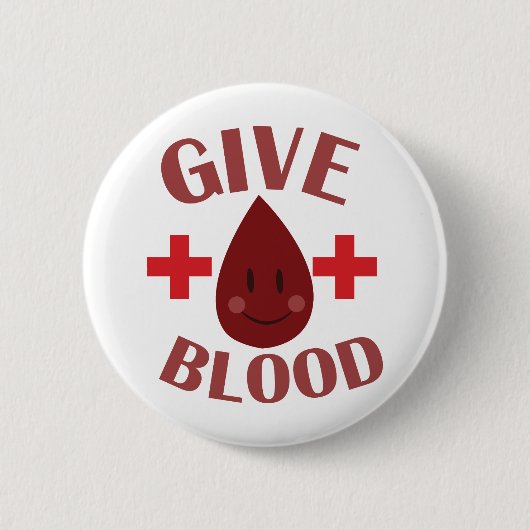Geef bloed ronde button 5,7 cm (Voorkant)