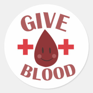 Geef bloed ronde sticker