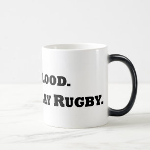 Geef bloed. Speel Rugby. Magische Mok