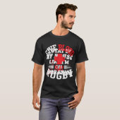 Geef Blood Play Rugby Player Jersey T-shirt (Voorkant volledig)