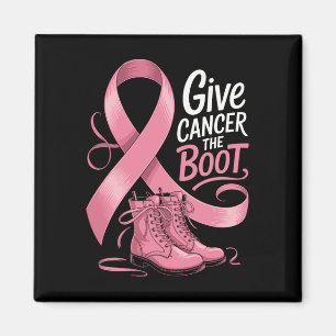 Geef borstkanker de Boot Cowgirl Awareness Ribb Magneet