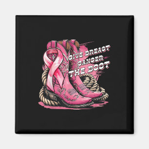 Geef borstkanker de Boot Cowgirl borstkanker Magneet