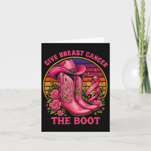 Geef borstkanker de Boot Cowgirl Cancer Awarene Kaart