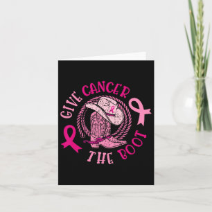 Geef borstkanker de Boot Cowgirl Cancer Awarene Kaart