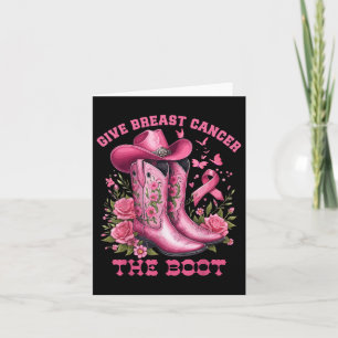 Geef borstkanker de Boot Cowgirl Cancer Awarene Kaart