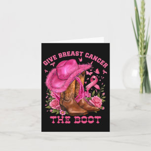 Geef borstkanker de Boot Cowgirl Cancer Awarene Kaart