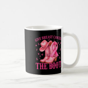 Geef borstkanker de Boot Cowgirl Cancer Awarene Koffiemok
