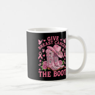 Geef borstkanker de Boot Cowgirl Cancer Awarene Koffiemok